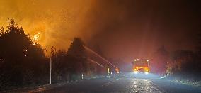 Large Fire in Tongariro National Park - New Zealand