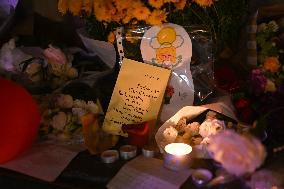 Tribute to November 13 at Republique Square - Paris