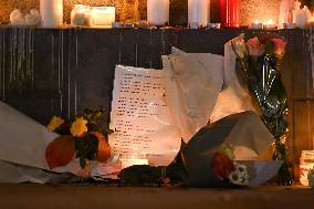 Tribute to November 13 at Republique Square - Paris