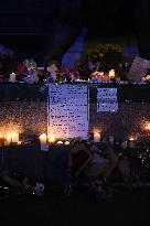 Tribute to November 13 at Republique Square - Paris