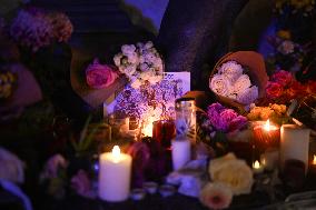 Tribute to November 13 at Republique Square - Paris