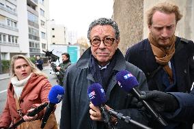 Nicolas Sarkozy Lawyer Jean-Michel Darrois leaving Prison de la Sante - Paris