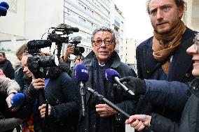 Nicolas Sarkozy Lawyer Jean-Michel Darrois leaving Prison de la Sante - Paris