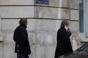 Pierre and Jean Sarkozy Near Their Father's Residence - Paris