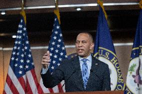 United States House Minority Leader Hakeem Jeffries hosts a press conference on the 41st day of the Democrat Shutdown
