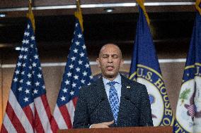 United States House Minority Leader Hakeem Jeffries hosts a press conference on the 41st day of the Democrat Shutdown