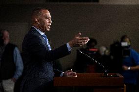 United States House Minority Leader Hakeem Jeffries hosts a press conference on the 41st day of the Democrat Shutdown