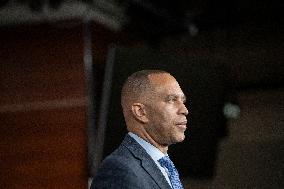 United States House Minority Leader Hakeem Jeffries hosts a press conference on the 41st day of the Democrat Shutdown