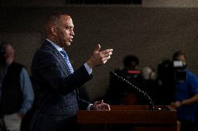 United States House Minority Leader Hakeem Jeffries hosts a press conference on the 41st day of the Democrat Shutdown