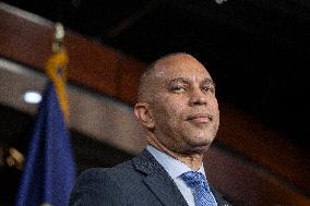 United States House Minority Leader Hakeem Jeffries hosts a press conference on the 41st day of the Democrat Shutdown
