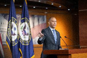 United States House Minority Leader Hakeem Jeffries hosts a press conference on the 41st day of the Democrat Shutdown