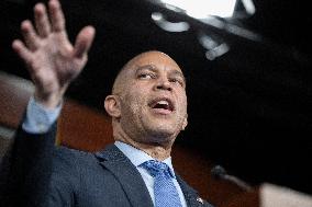 United States House Minority Leader Hakeem Jeffries hosts a press conference on the 41st day of the Democrat Shutdown