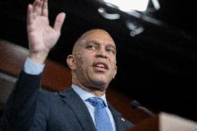 United States House Minority Leader Hakeem Jeffries hosts a press conference on the 41st day of the Democrat Shutdown