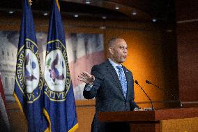 United States House Minority Leader Hakeem Jeffries hosts a press conference on the 41st day of the Democrat Shutdown