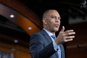 United States House Minority Leader Hakeem Jeffries hosts a press conference on the 41st day of the Democrat Shutdown