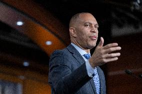 United States House Minority Leader Hakeem Jeffries hosts a press conference on the 41st day of the Democrat Shutdown