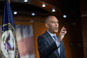United States House Minority Leader Hakeem Jeffries hosts a press conference on the 41st day of the Democrat Shutdown