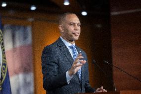 United States House Minority Leader Hakeem Jeffries hosts a press conference on the 41st day of the Democrat Shutdown