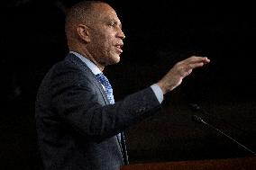United States House Minority Leader Hakeem Jeffries hosts a press conference on the 41st day of the Democrat Shutdown