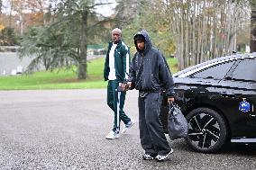 Arrival of French national team players - Clairefontaine
