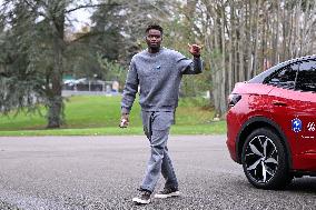 Arrival of French national team players - Clairefontaine