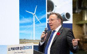 Quebec PM Francois Legault unveils economic vision in Beauharnois - Quebec