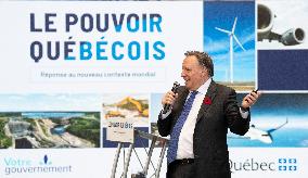 Quebec PM Francois Legault unveils economic vision in Beauharnois - Quebec