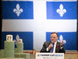 Quebec PM Francois Legault unveils economic vision in Beauharnois - Quebec