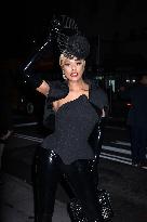 Laverne Cox at premiere of A Very Jonas Christmas Movie - NYC