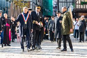 Commemoration of the 107th anniversary of the 11 November 1918 -  Troyes