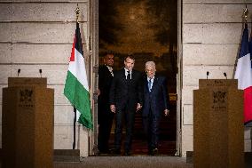 Macron and Mahmud Abbas Press Conf at Elysee Palace - Paris