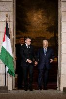Macron and Mahmud Abbas Press Conf at Elysee Palace - Paris