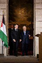 Macron and Mahmud Abbas Press Conf at Elysee Palace - Paris