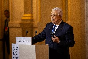 Macron and Mahmud Abbas Press Conf at Elysee Palace - Paris