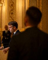 Macron and Mahmud Abbas Press Conf at Elysee Palace - Paris
