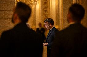 Macron and Mahmud Abbas Press Conf at Elysee Palace - Paris