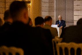 Macron and Mahmud Abbas Press Conf at Elysee Palace - Paris