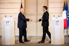 Macron and Mahmud Abbas Press Conf at Elysee Palace - Paris