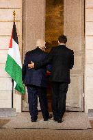 Macron and Mahmud Abbas Press Conf at Elysee Palace - Paris