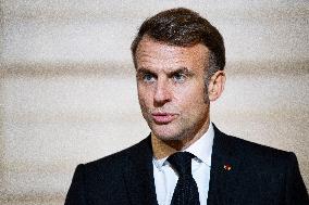 Macron and Mahmud Abbas Press Conf at Elysee Palace - Paris