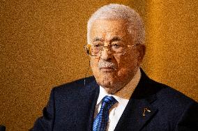 Macron and Mahmud Abbas Press Conf at Elysee Palace - Paris