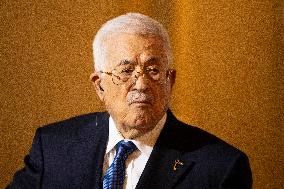 Macron and Mahmud Abbas Press Conf at Elysee Palace - Paris