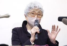 Abductee Megumi Yokota's mother meets press