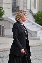 Yael Braun-Pivet Welcomes Mahmoud Abbas At The National Assembly - Paris