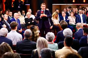 President Macron Meets Readers of La Depeche du Midi - Toulouse