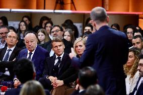 President Macron Meets Readers of La Depeche du Midi - Toulouse