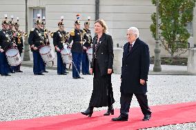 Yael Braun-Pivet Welcomes Mahmoud Abbas At The National Assembly - Paris