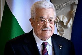Yael Braun-Pivet Welcomes Mahmoud Abbas At The National Assembly - Paris