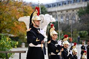 Yael Braun-Pivet Welcomes Mahmoud Abbas At The National Assembly - Paris