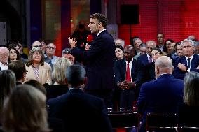 President Macron Meets Readers of La Depeche du Midi - Toulouse